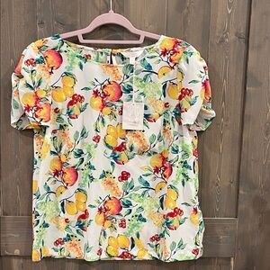 LC Lauren Conrad Colorful Floral Blouse